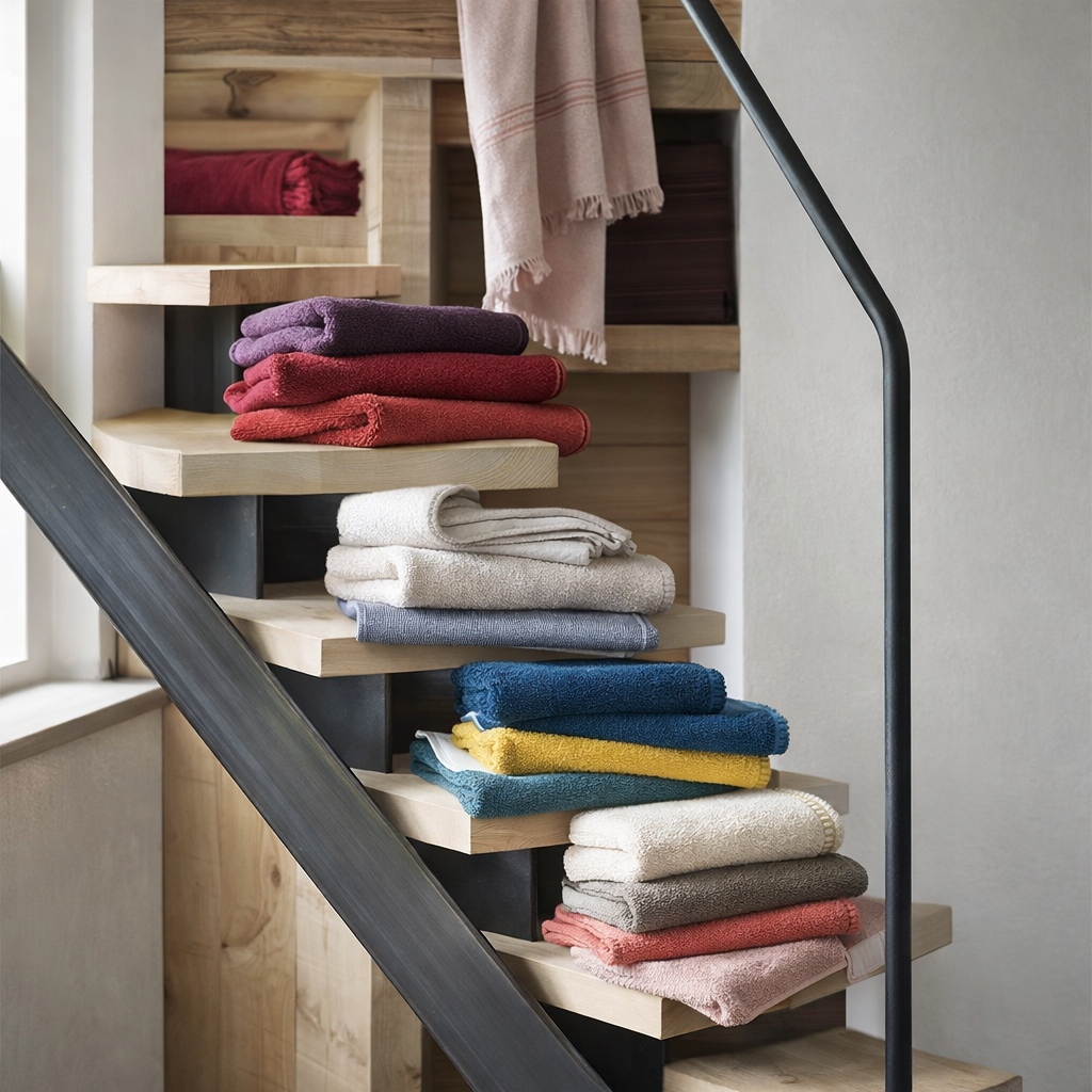 Drap de douche Bora Lin 70 x 130 en situation