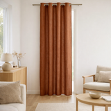 Rideau stonewashed Zeff Caramel 140 x 280 en situation