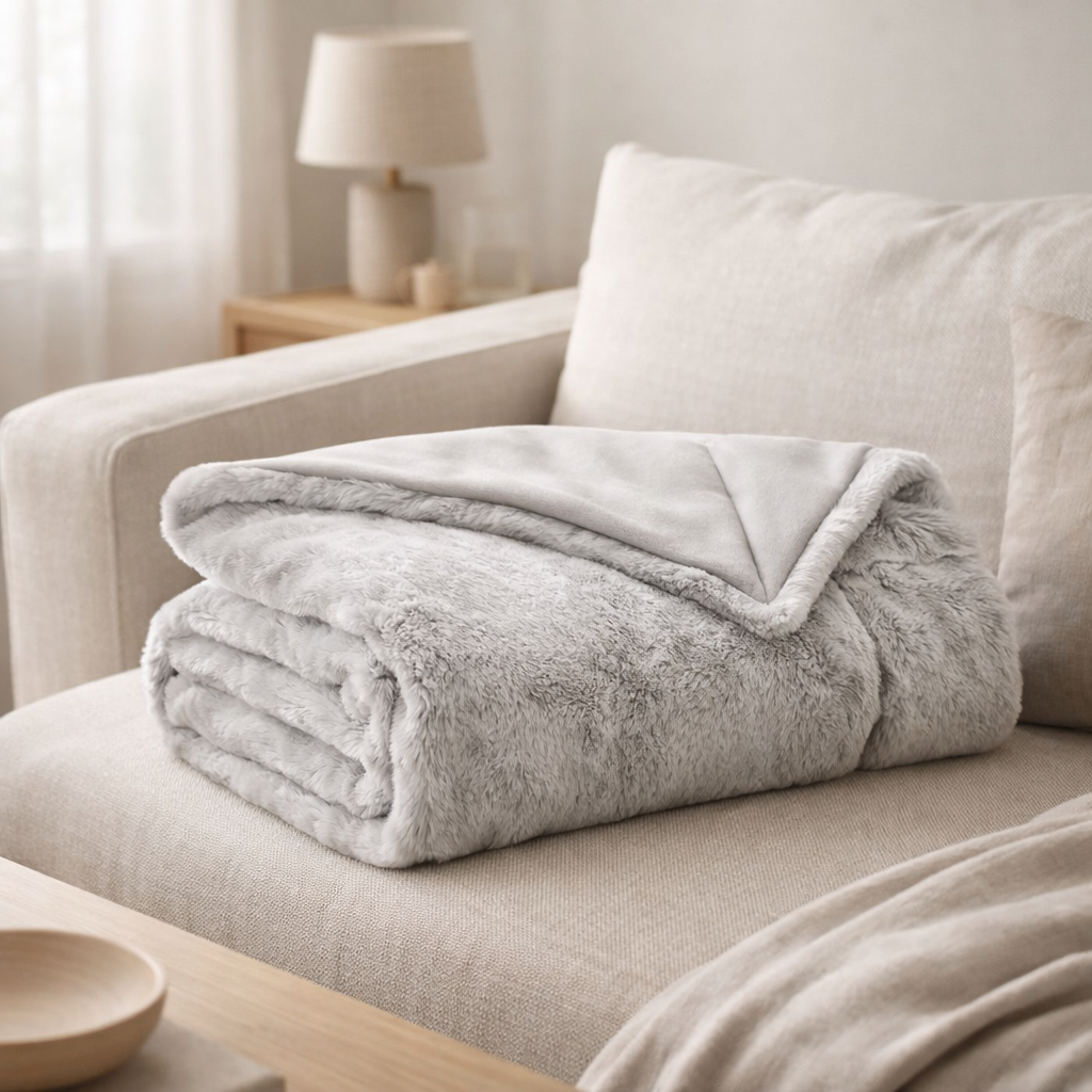 Plaid Kinta Nuage 130 x 160 en situation