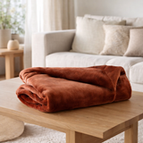 Plaid Tender Caramel 150 x 200 en situation