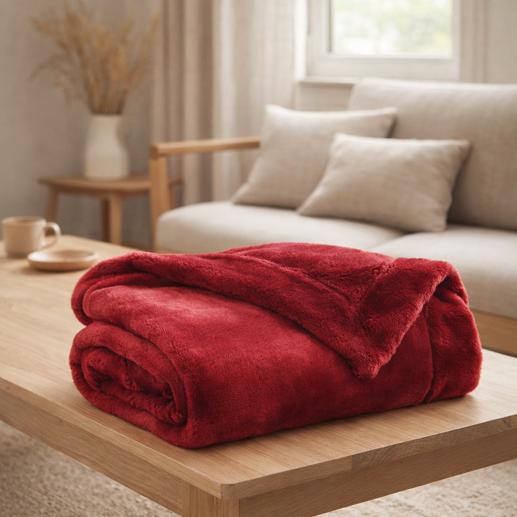 Plaid Tender Rubis 150 X 200 en situation