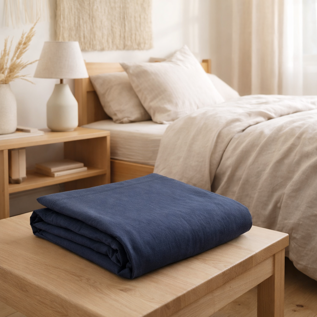 Drap housse Noche Ombre 90 X 190 en situation