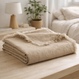 Plaid Zeff Nomade Naturel 130 x 180 en situation
