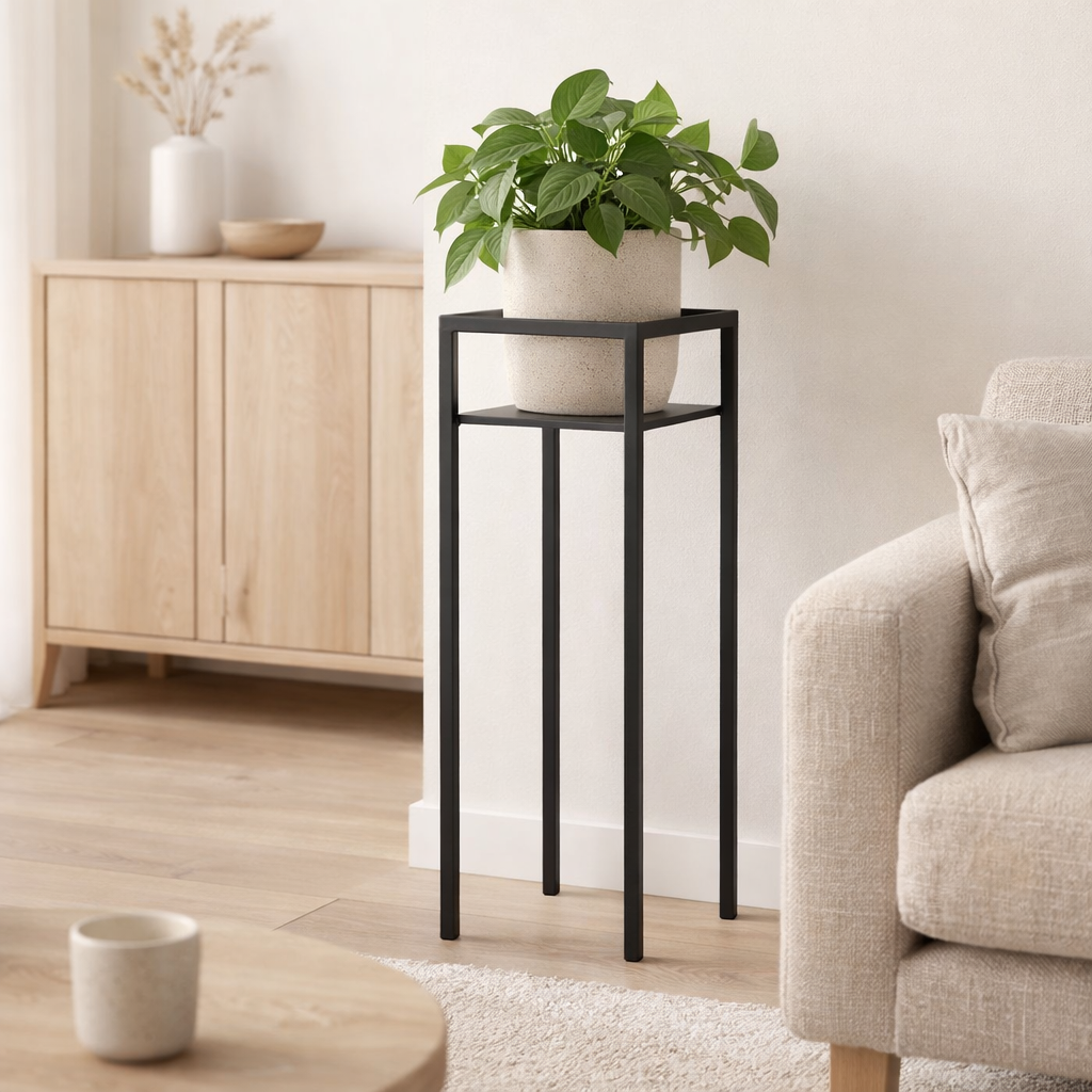 Support pour plantes Ascot Noir en situation