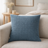 Coussin stonewash Swami Tempête 45 x 45 en situation
