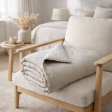 Plaid uni Nala Perle 140 x 200 en situation