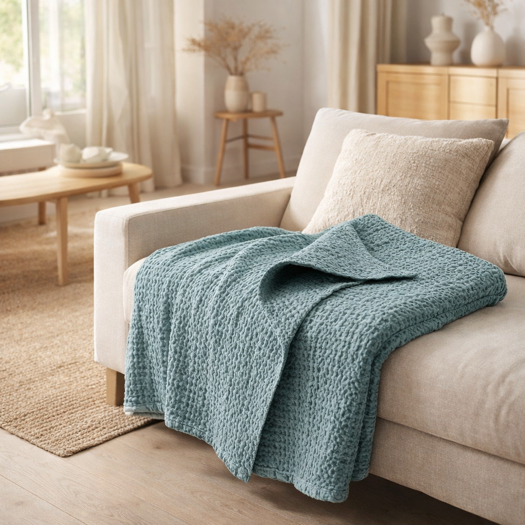 Jeté stonewashed Tana Alizée 180 x 260 en situation