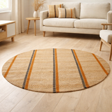 Tapis Eden Ocre diamètre 160 en situation