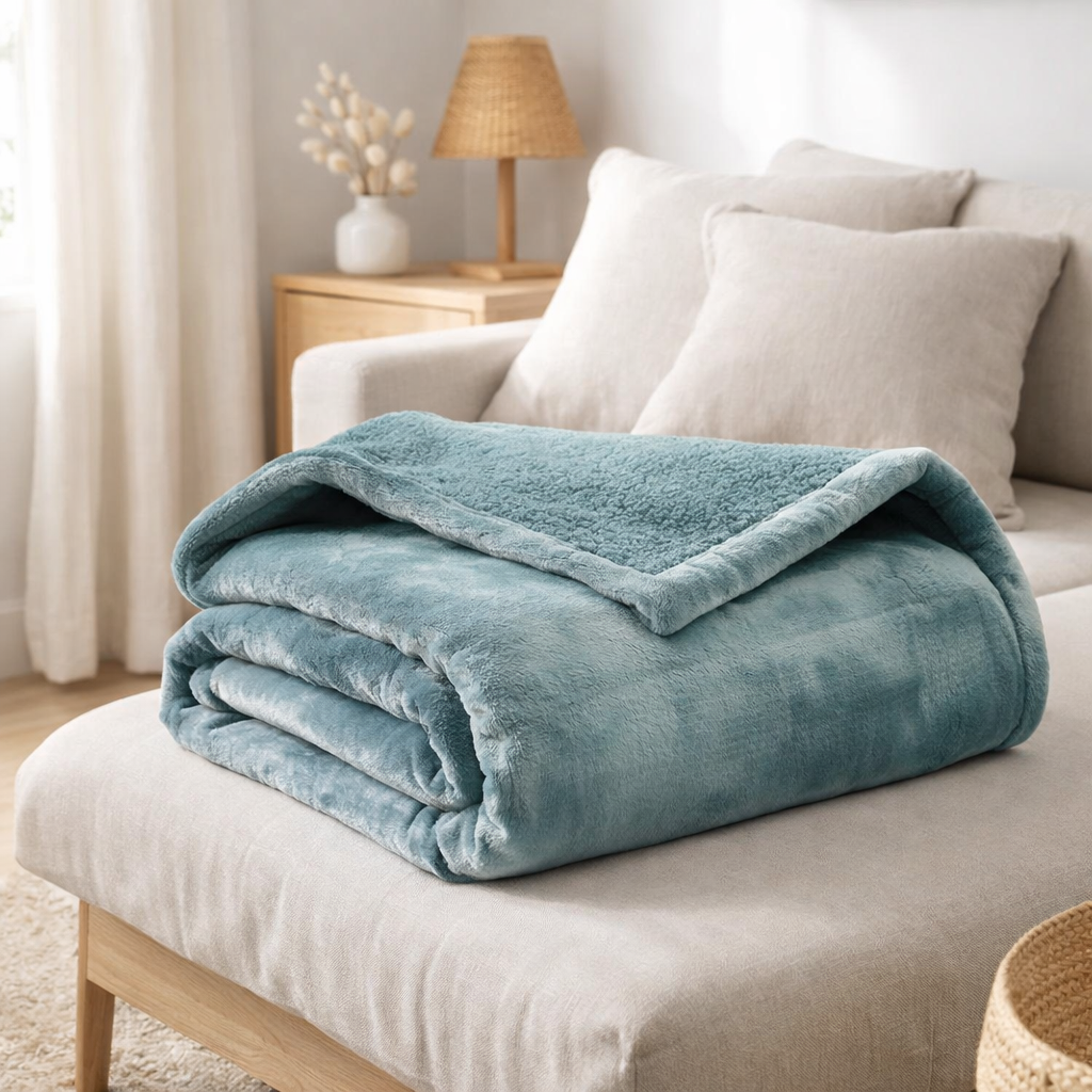 Maxi plaid Michka Alizée 180 x 220 en situation