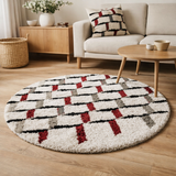 Tapis Erika Neige diamètre 160 cm en situation