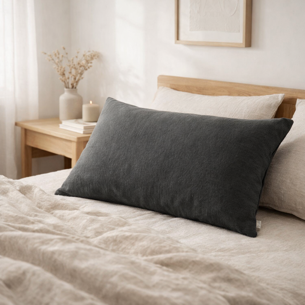 Taie d'oreiller stonewashed Zeff Tonnerre 50 x 75 en situation