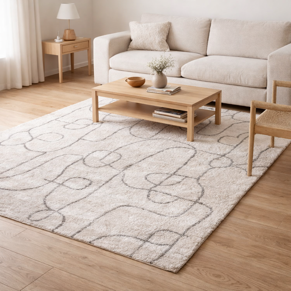 Tapis Livia Neige 160 x 230 en situation