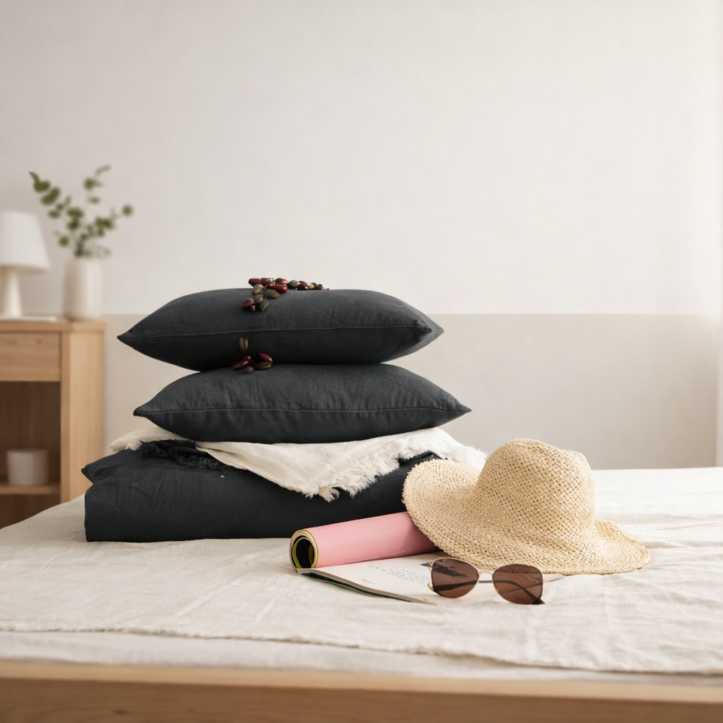 Coussin uni Zeff Tonnerre 45 x 45 en situation