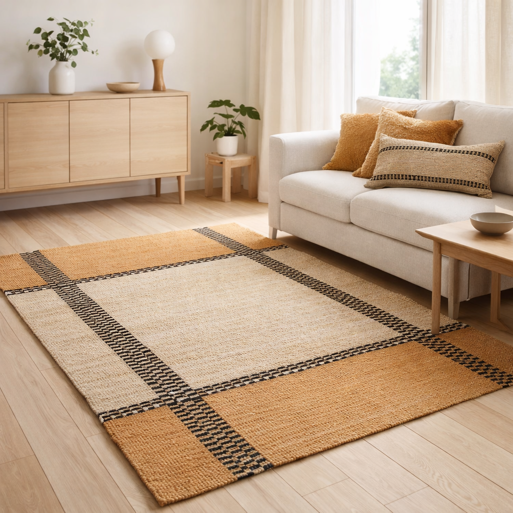 Tapis Eden Ocre 160 x 230 en situation