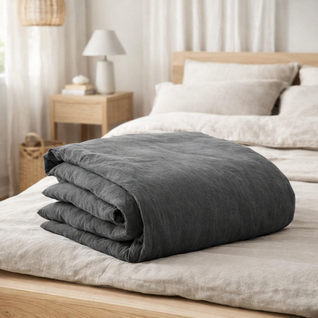 Housse de couette stonewashed Zeff Tonnerre 140 x 200 en situation