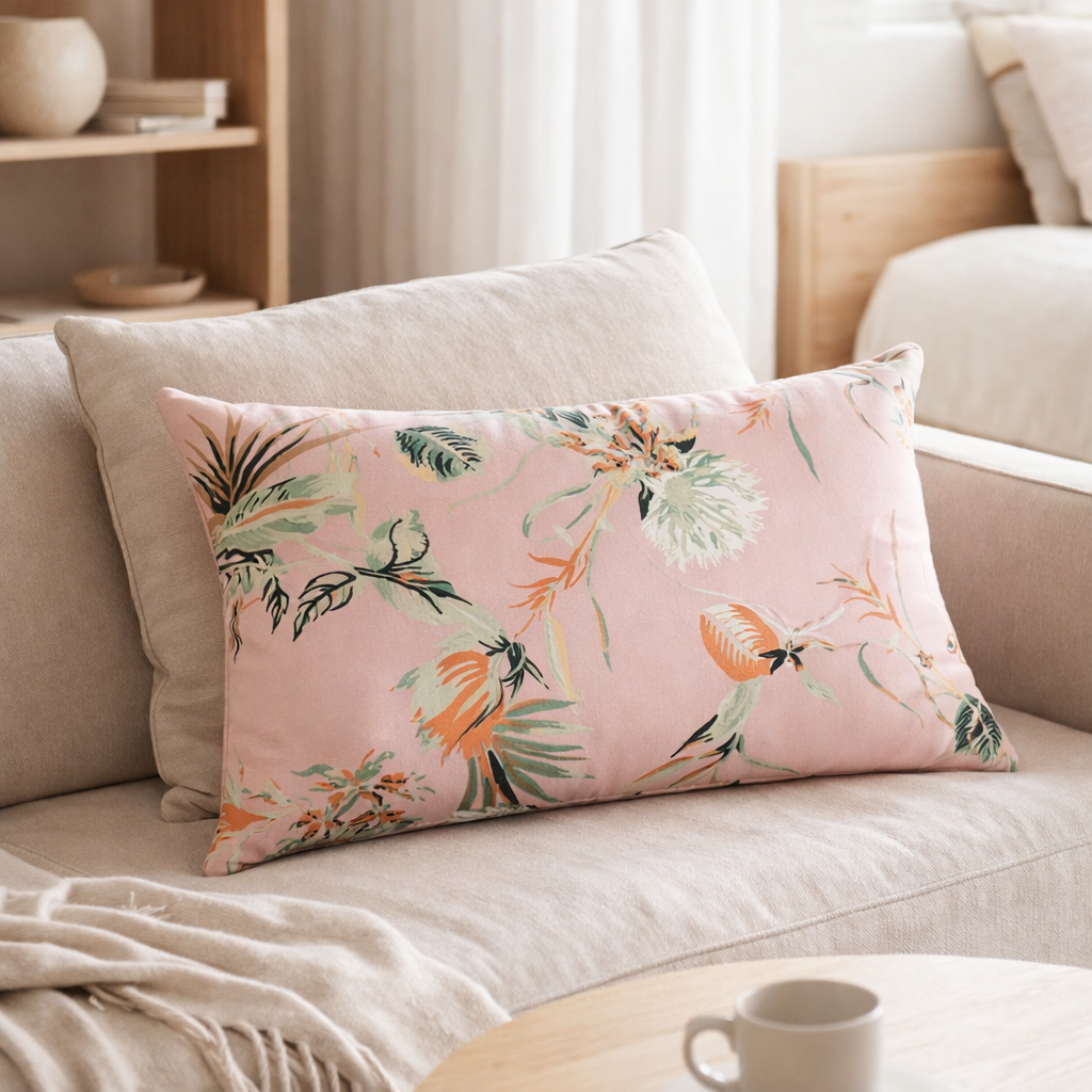 Coussin Botania Pink 40 x 65 en situation