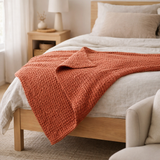 Jeté stonewashed Tana Marmelade 180 x 260 en situation