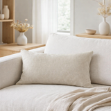 Coussin uni Zeff Naturel 30 x 50 en situation