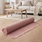 Tapis de bain uni Elly Blush 54 x 64 en situation