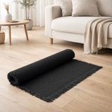 Tapis de bain uni Elly Noir 54 x 64 en situation