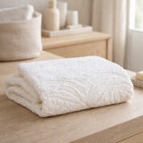 Serviette de toilette Zoé Craie en situation