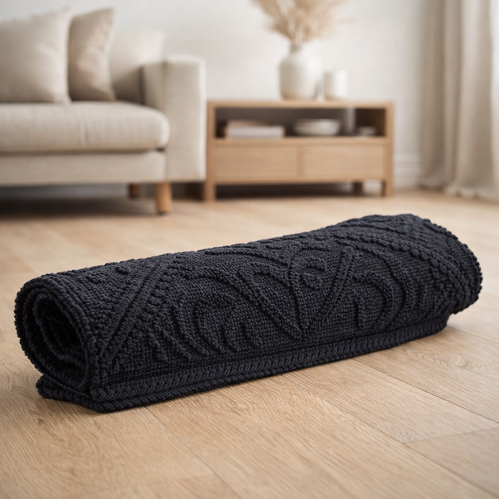Tapis Enzo carbone en situation
