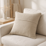 Coussin stonewashed Maia Bronze 45 x 45 en situation