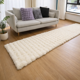 Tapis Moelleux 3D Crème 80x300CM en situation