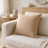 Coussin uni Zeff Sable 45 x 45 en situation