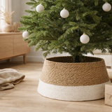 Jupe de sapin de Noël Blanc cassé en situation