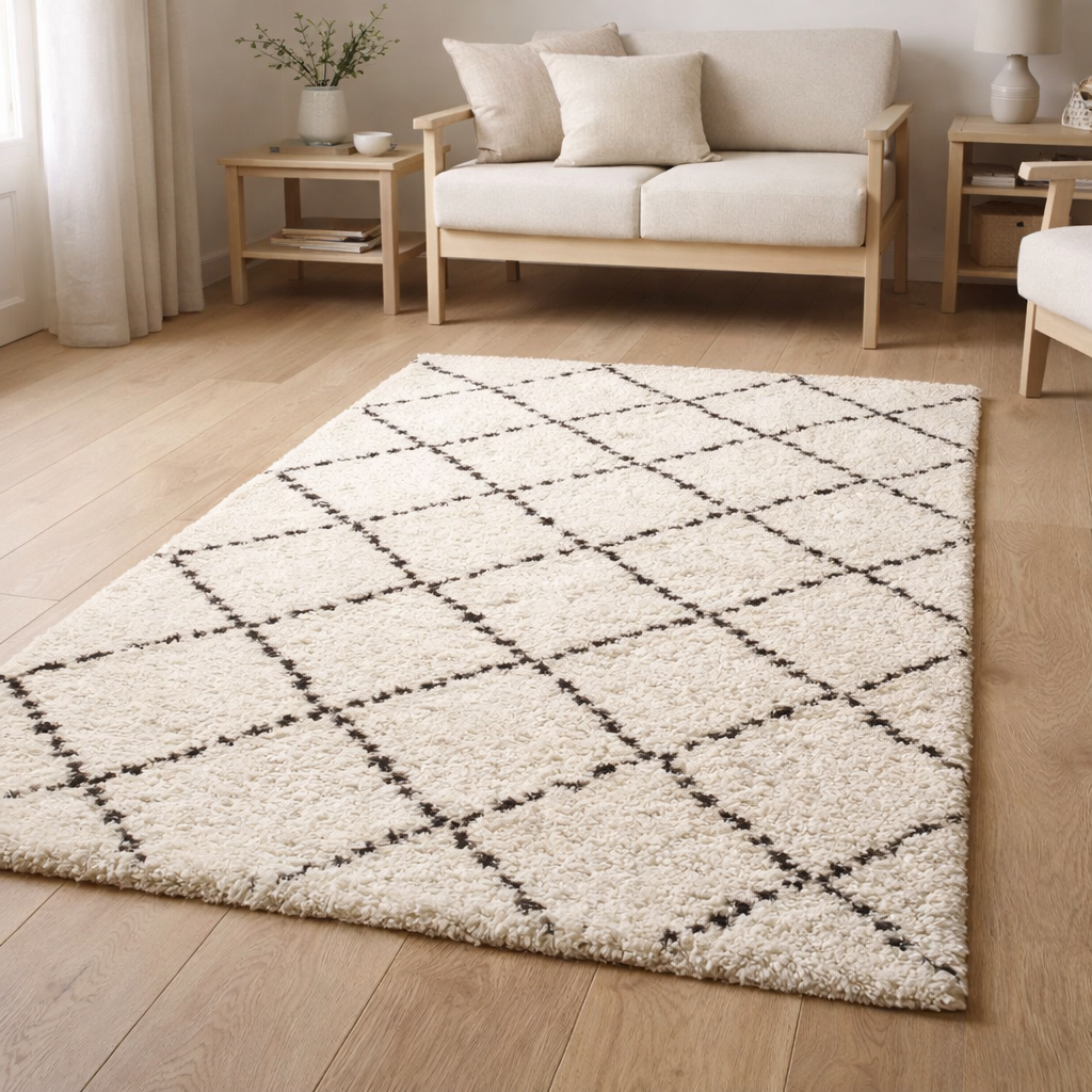 Tapis Casablanca Beige 120 x 170 en situation