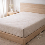 DRAP HOUSSE STONEWASHED ZEPHYR Naturel 160 x 200 en situation