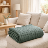 Plaid stonewashed Swami Thym 130 x 200 en situation