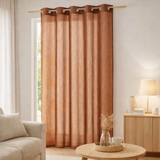 Rideau voile Zeff Caramel 140 x 280 en situation