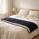 Chemin de lit uni Elise Cobalt 90 X 240 en situation