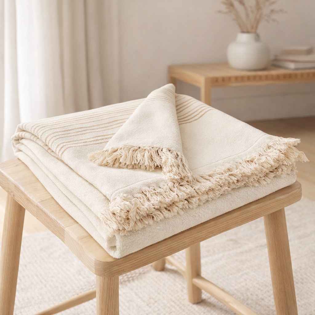 Drap hammam Cancun Lin 90 x 180 en situation