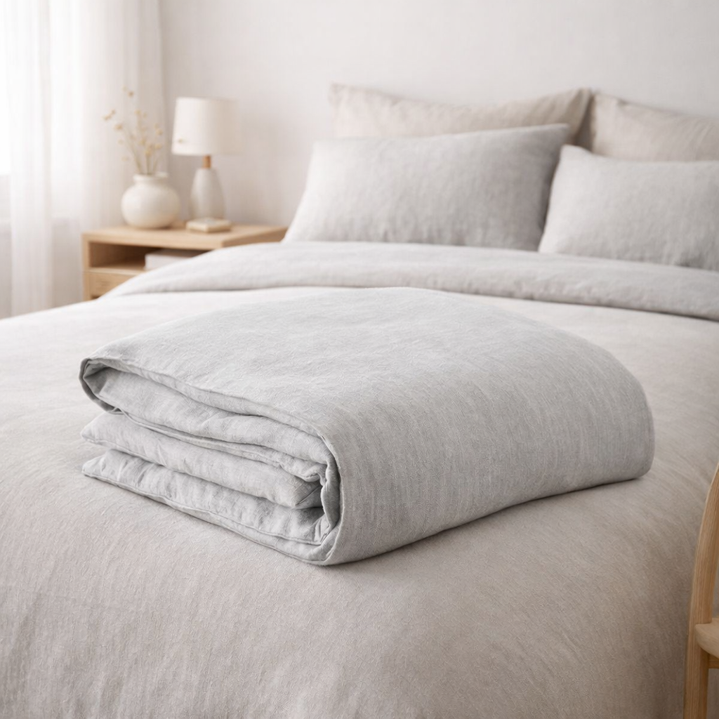 Housse de couette stonewashed Zeff Perle 260 x 240 en situation