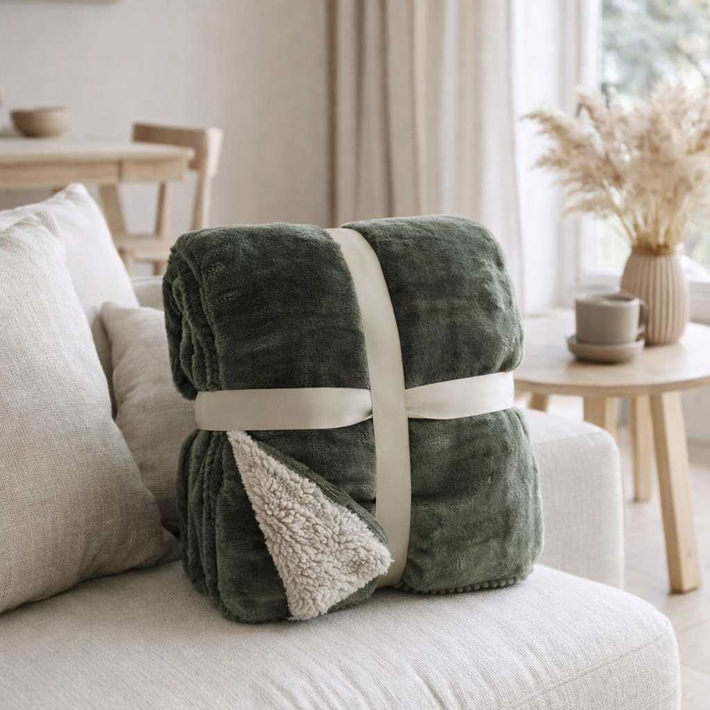 Plaid Mardy Vert en situation