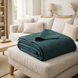 Jeté Stonewashed Tana Prusse 260 X 260 en situation