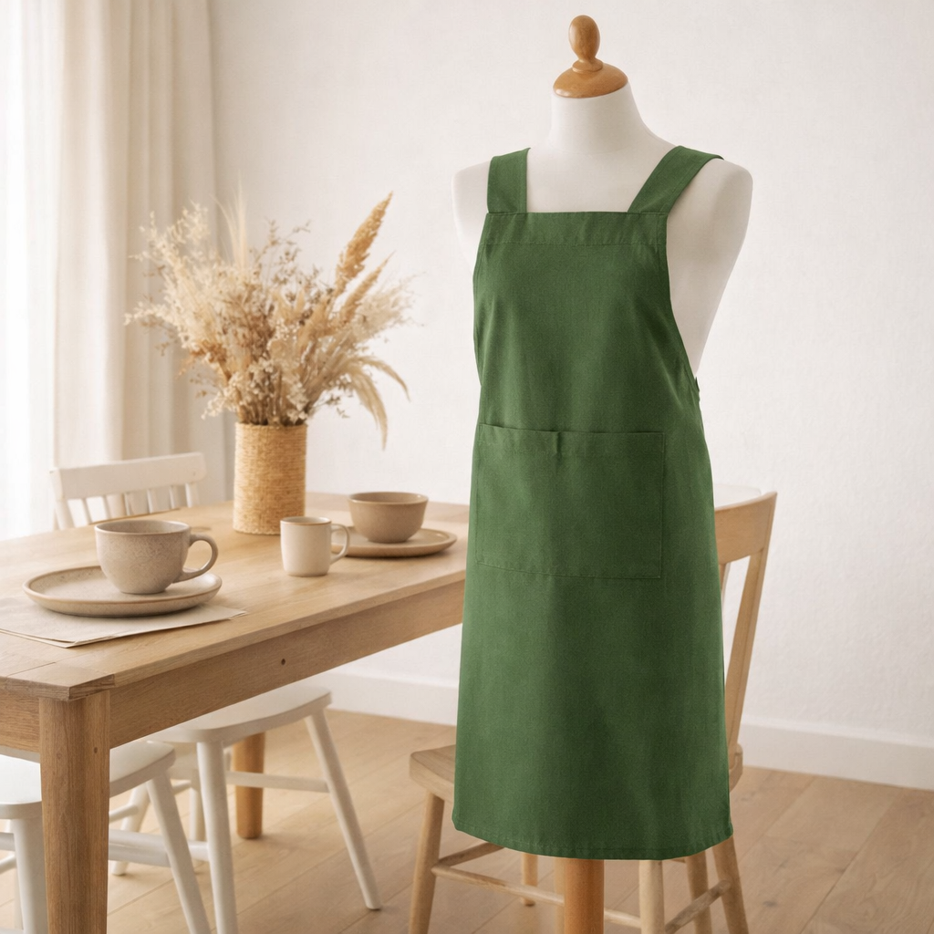 Tablier de cuisine Gen Vert 120 x 85 en situation