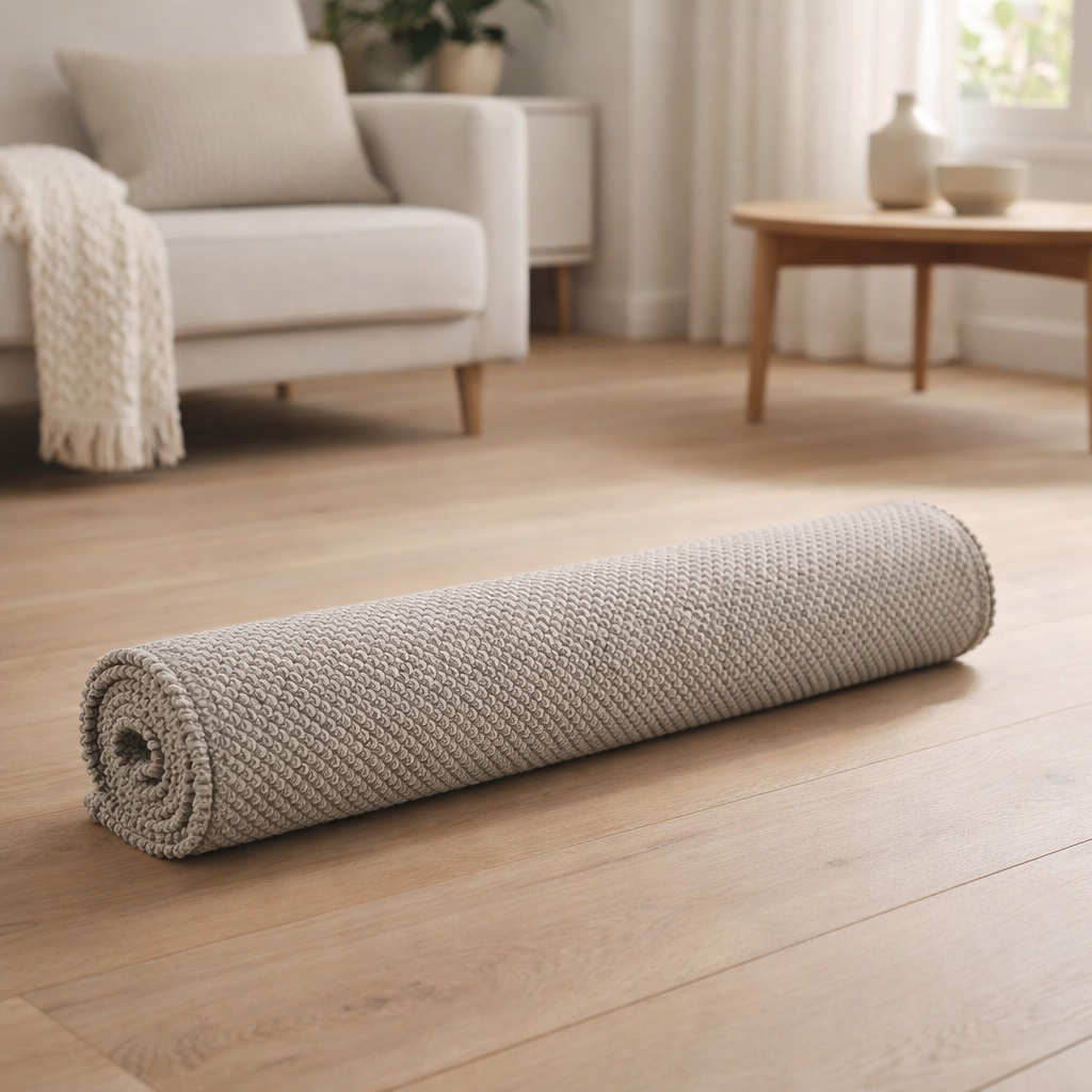 Tapis de bain uni Etia Lin 54 x 64 en situation