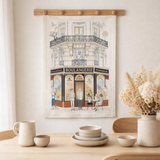 Torchon Façade Boulangerie Ecru 48 x 72 en situation