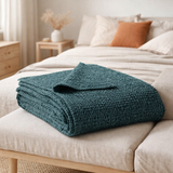 Plaid Stonewashed Tana Prusse 140 X 200 en situation