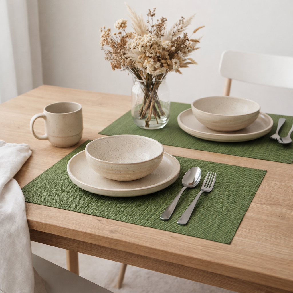 Set de table Canna Eucalyptus 33 x 45 en situation