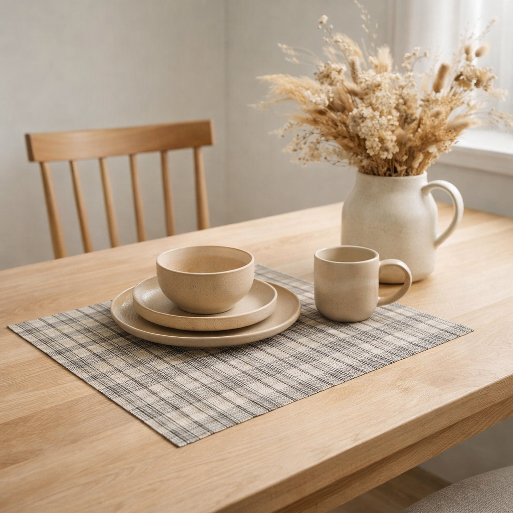 Set de table Elios Gris 33 x 45 en situation