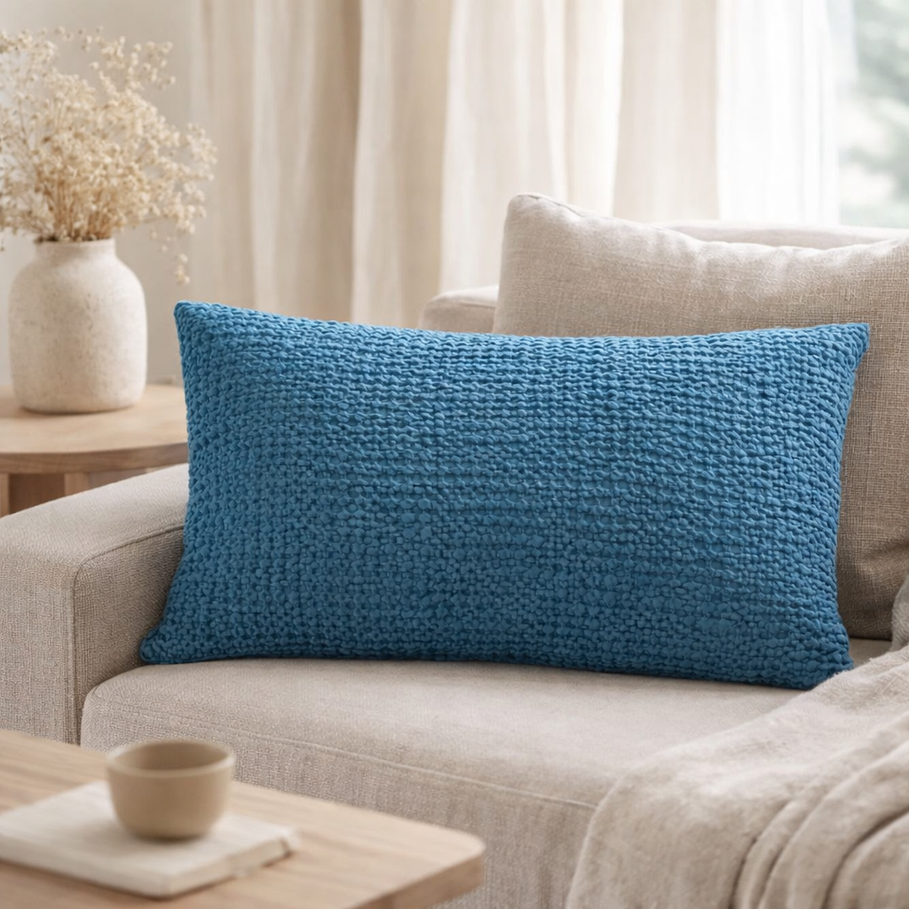 Coussin stonewashed Tana Touareg 40 x 65 en situation