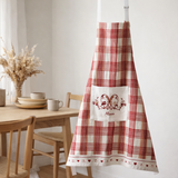 Tablier de cuisine Harz Rouge 80 x 85 en situation