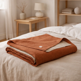 Drap plat stonewashed Zeff Caramel 240 x 300 en situation