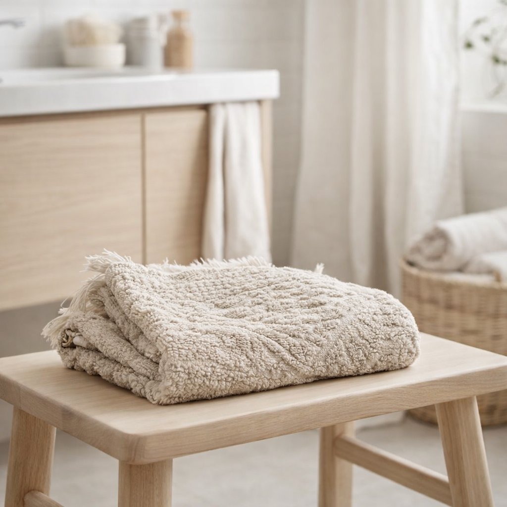 Drap de douche Zoé Lin en situation