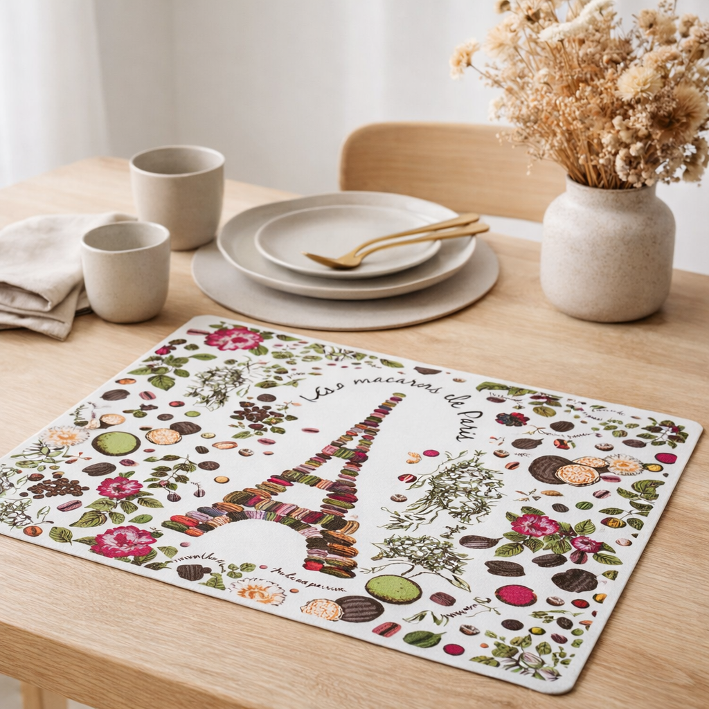Set de table Macarons de Paris 30 x 45 en situation